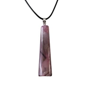 LAST ONE! Polished druzy agate geometric pendant necklace